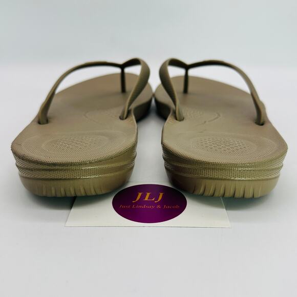 FitFlop Men's IQushion Ergonomic Thong Flip Flop Sandals Timberwolf Size 11 - Picture 7 of 12